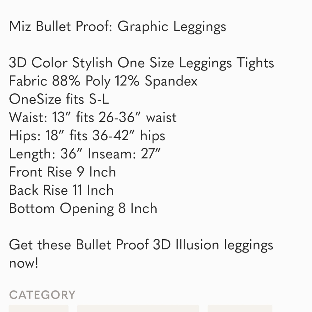 Sold Women's Miz Bullet Proof Graphic 3D Leggings - Picture 6 of 6